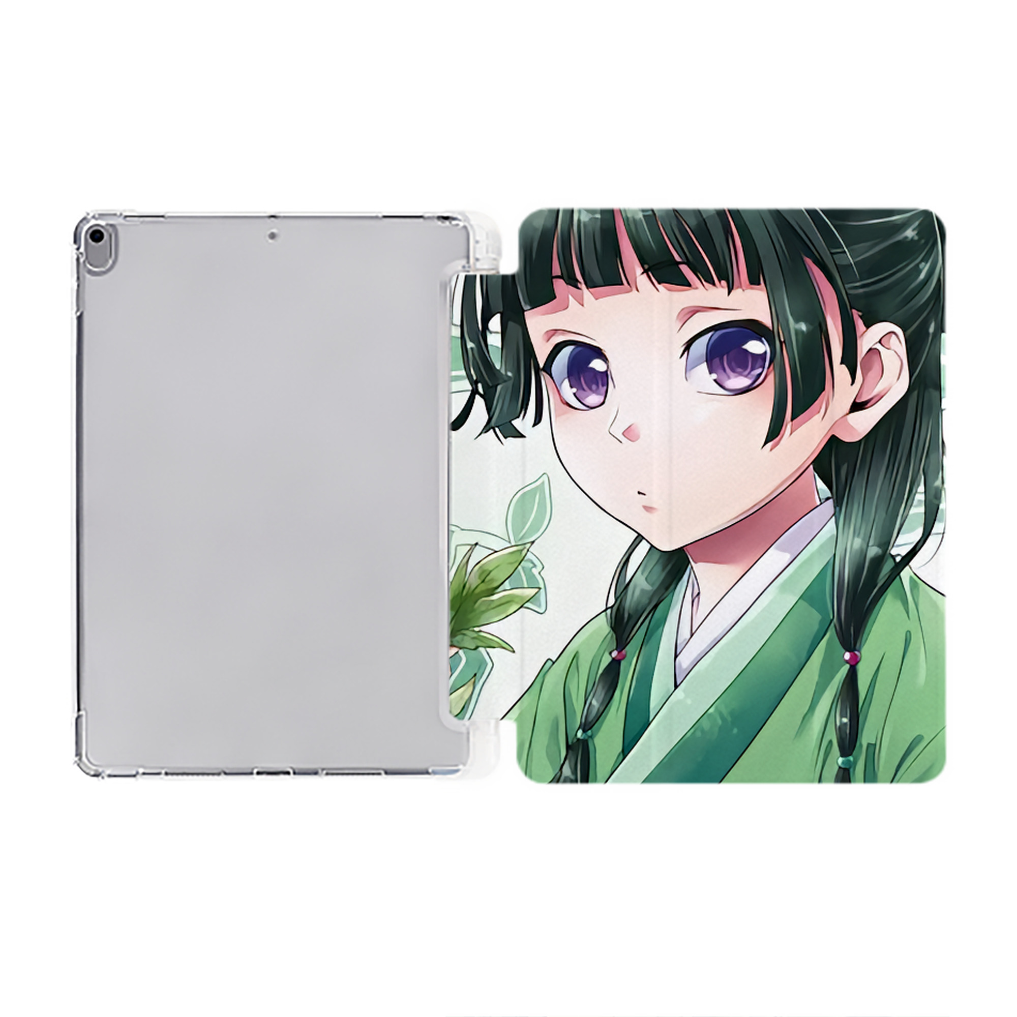 （画像用） 薬屋のひとりごと The Apothecary Diaries IPad ケース ペン収納付き 三つ折りスタンド PUレザー×シリコン 対応機種9.5/10.5/10.9インチ